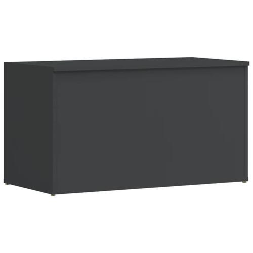 Opbevaringskasse 84x42x46 cm konstrueret træ grå højglans