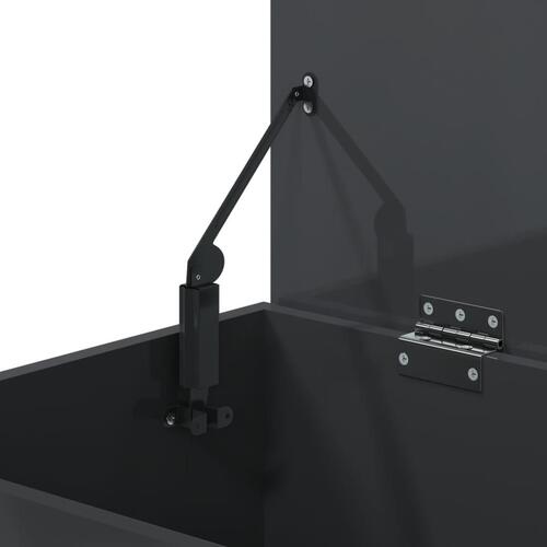 Opbevaringskasse 84x42x46 cm konstrueret træ grå højglans