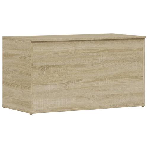 Opbevaringskasse 84x42x46 cm konstrueret træ sonoma-eg