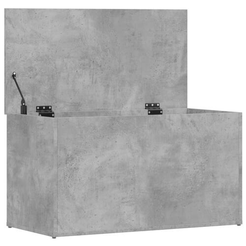 Opbevaringskasse 84x42x46 cm konstrueret træ betongrå