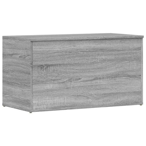 Opbevaringskasse 84x42x46 cm konstrueret træ grå sonoma-eg