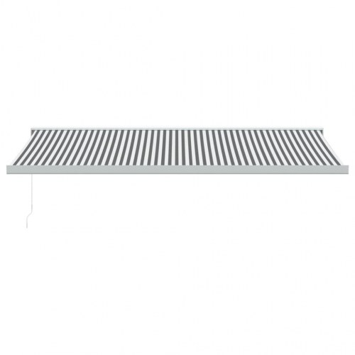 Foldemarkise 5×3 m - stof og aluminium, antracitgrå/hvid