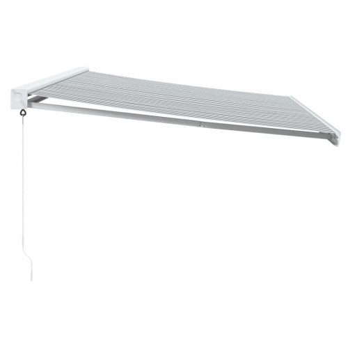 Foldemarkise 5×3 m - stof og aluminium, antracitgrå/hvid