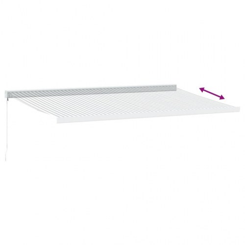 Foldemarkise 5×3 m - stof og aluminium, antracitgrå/hvid