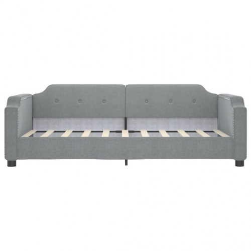 Daybed 100 x 200 cm i stof - lysegrå sengeramme/sovesofa
