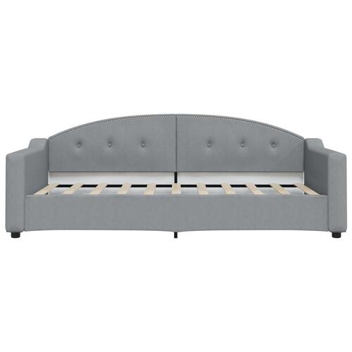 Daybed med madras 90x190 cm stof lysegrå