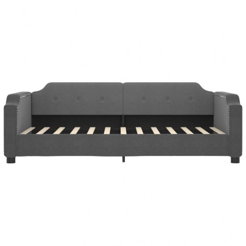Daybed 90×190 cm i stof - mørkegrå sovesofa til gæsteværelse og stue