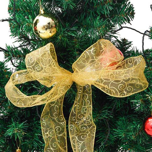Julekaktus med fod og LED-lys 210 cm PVC grøn