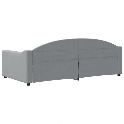 Daybed i stof 90x190 cm - lysegrå sovesofa til stue og soveværelse