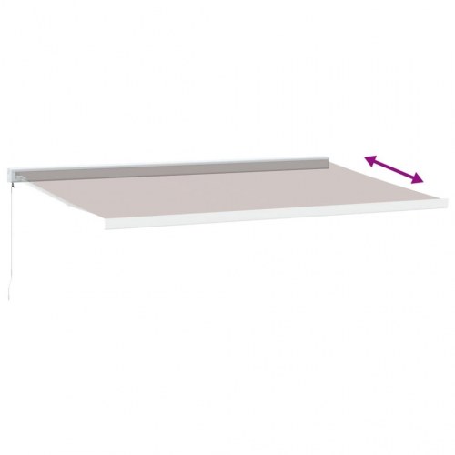 Markise 500 × 300 cm med automatisk betjening - brun