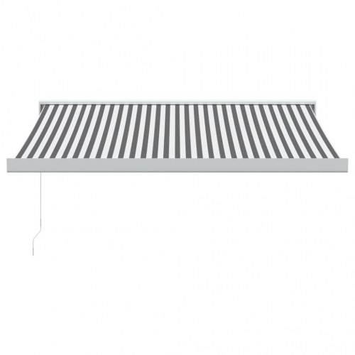 Foldemarkise 3,5 x 2,5 m - stof og aluminium, antracitgrå/hvid