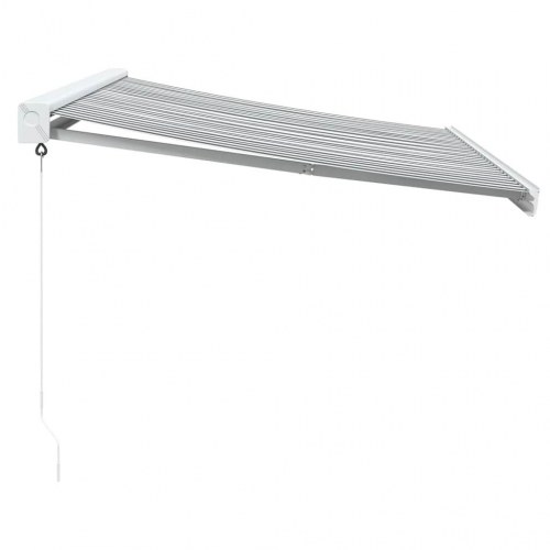 Foldemarkise 3,5 x 2,5 m - stof og aluminium, antracitgrå/hvid