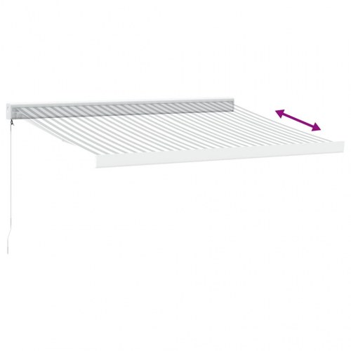 Foldemarkise 3,5 x 2,5 m - stof og aluminium, antracitgrå/hvid