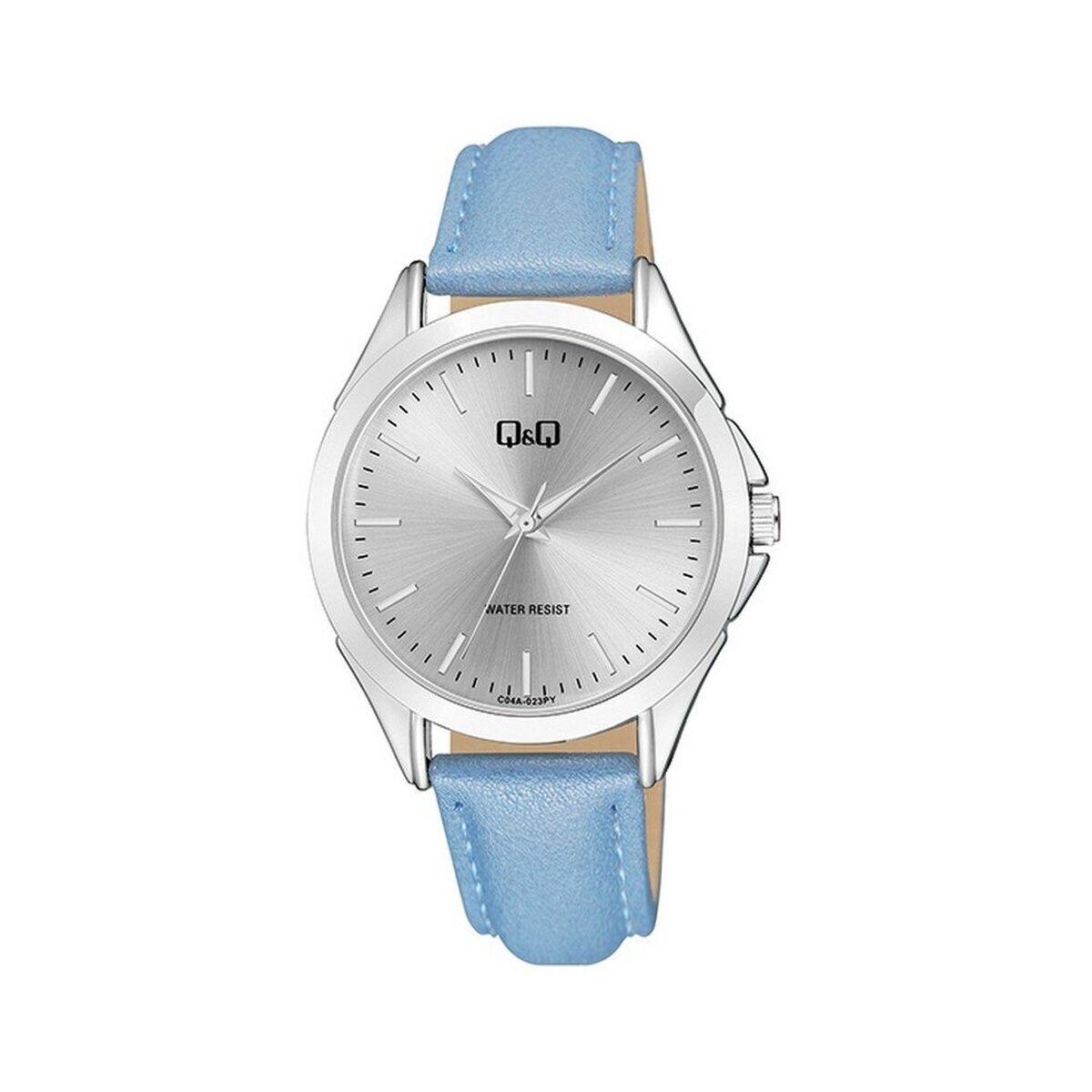 Q&Q dameur C04A-023PY - armbåndsur Ø 38 mm, læderrem
