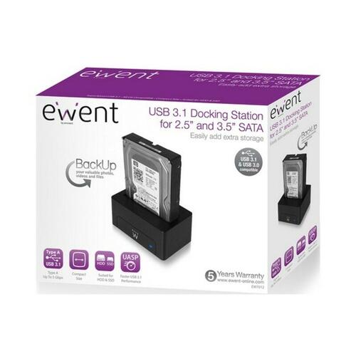 Ekstern Boks Ewent EW7012 2,5"-3,5" SATA Sort (OUTLET A)