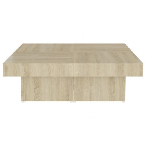 Sofabord 90×90×28 cm i konstrueret træ - sonoma-eg