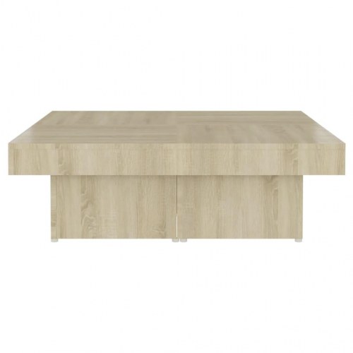 Sofabord 90×90×28 cm i konstrueret træ - sonoma-eg