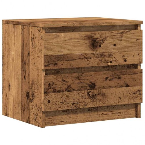 Sengeborde 2 stk. - 50×40×43,5 cm i konstrueret træ, gammelt trælook