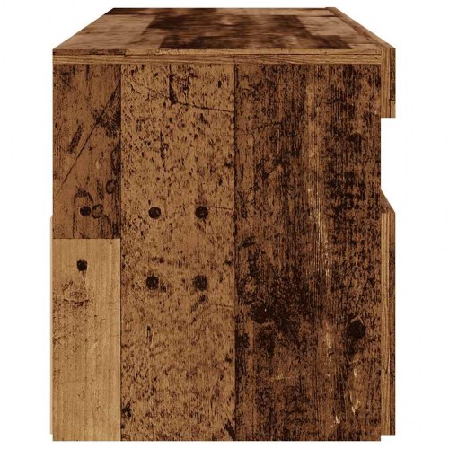 TV-bord med LED-lys 120 × 35 × 40 cm - konstrueret træ, antikt træ