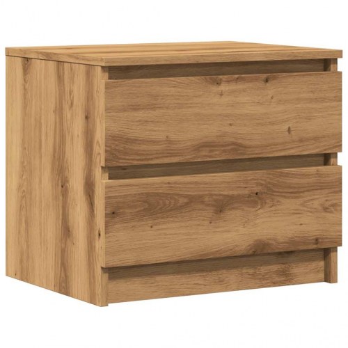 Sengeborde 2 stk. - 50×40×43,5 cm i kunsteg med skuffer