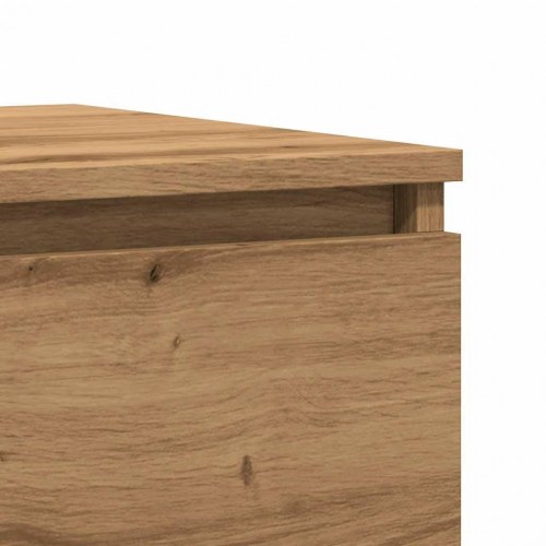 Sengeborde 2 stk. - 50×40×43,5 cm i kunsteg med skuffer