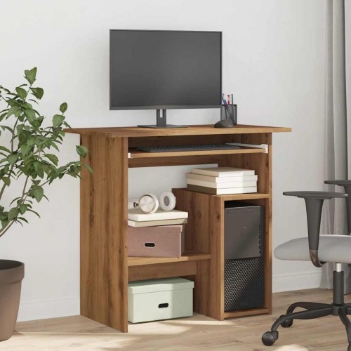 Skrivebord 80 × 45 × 74 cm i konstrueret træ - kunsteg