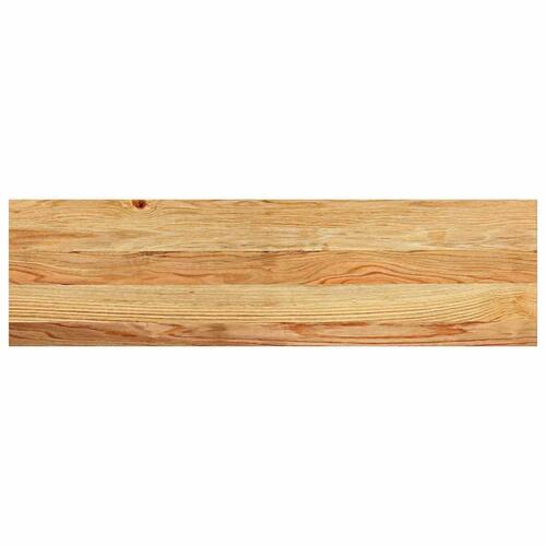 Trappemåtter 8 stk lysebrun 90x25x2 cm massivt egetræ