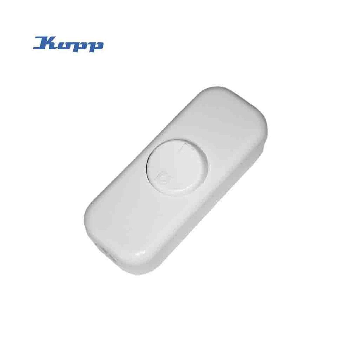 Afbryder topolet Kopp - 10 A, 250 V, hvid 8,1 × 3,3 × 2,1 cm