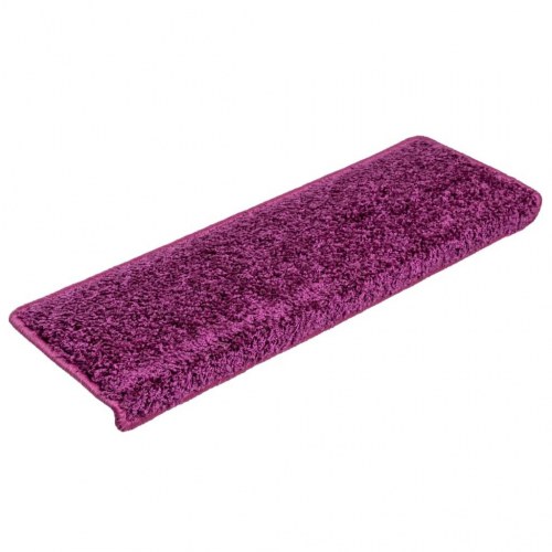 Trappemåtter 10 stk. - 65 × 21 × 4 cm, violet, rektangulær kant