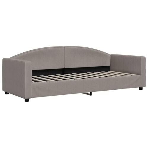 Daybed med udtræk og skuffer 80x200 cm stof gråbrun