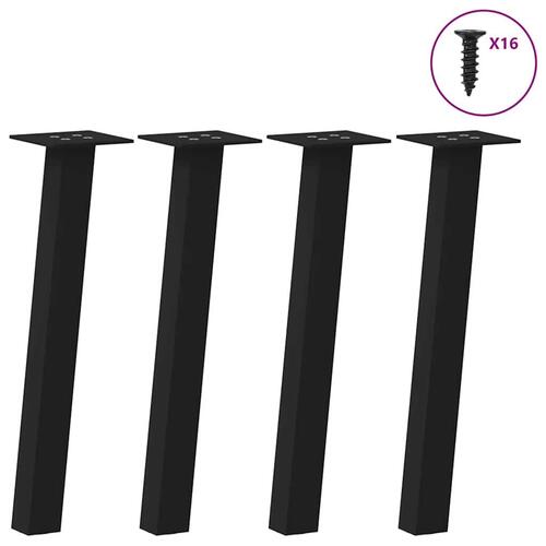 Sofabordben 4 stk. 30 cm stål sort