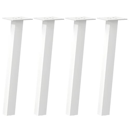 Sofabordben 4 stk. 42 cm stål hvid