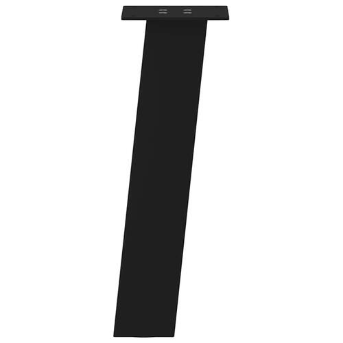 Sofabordben 4 stk. 42 cm stål sort