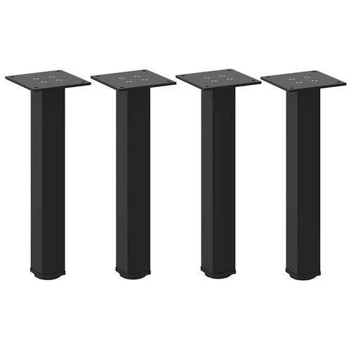 Sofabordben 4 stk. 42-44 cm stål sort