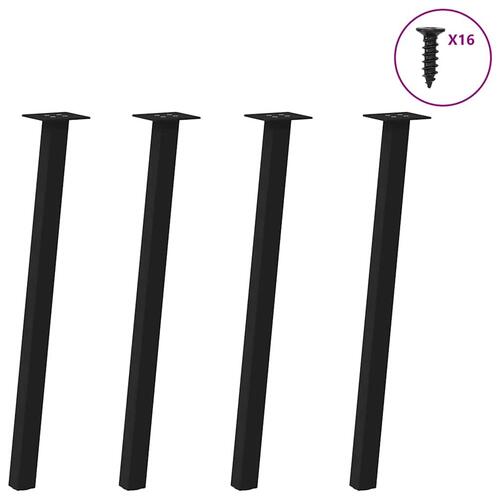 Sofabordben 4 stk. 72 cm stål sort