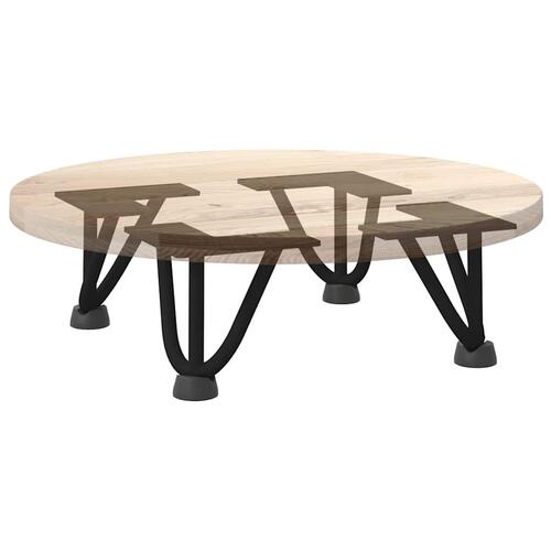 Hårnåle bordben 4 stk. 10 cm massivt stål sort
