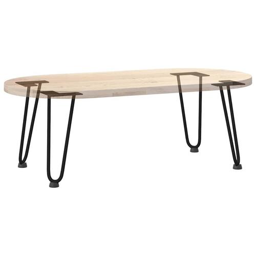 Hårnåle bordben 4 stk. 30 cm massivt stål sort
