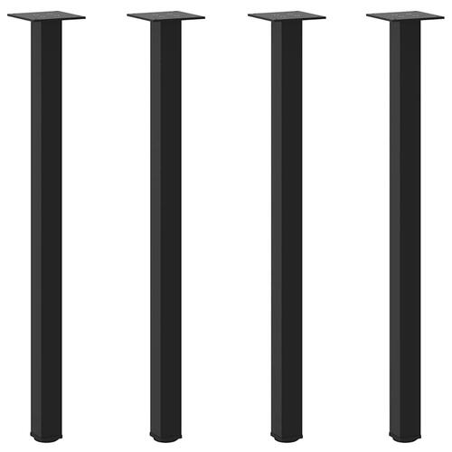 Sofabordben 4 stk. 72-74 cm stål sort