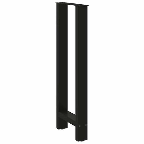 Sofabordben 2 stk. 50x(100-101) cm stål sort