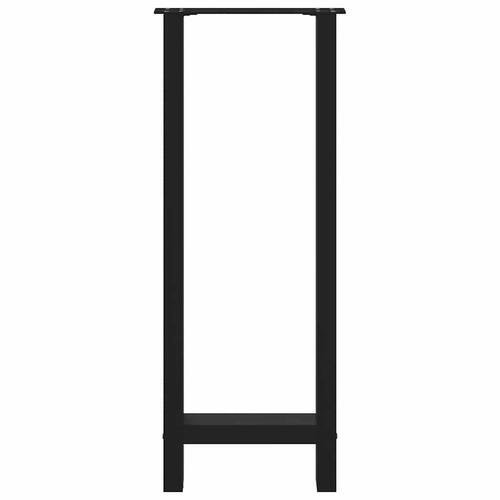 Sofabordben 2 stk. 50x(100-101) cm stål sort