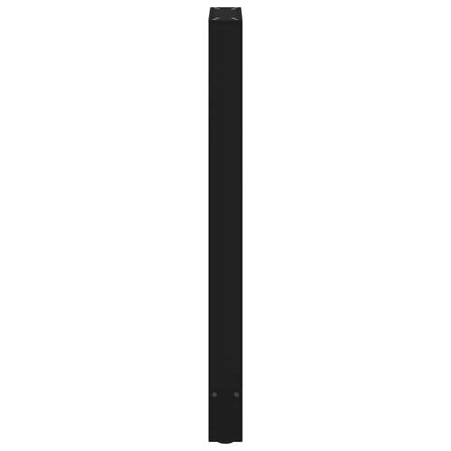 Sofabordben 2 stk. 50x(100-101) cm stål sort