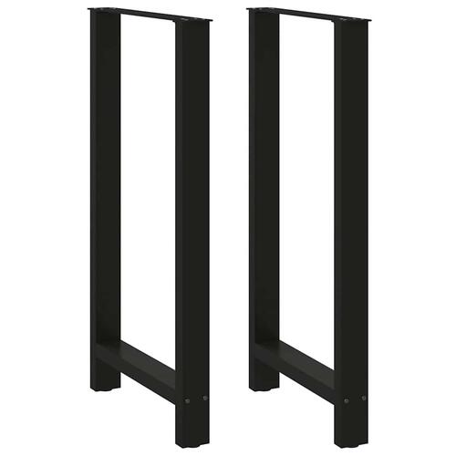 Sofabordben 2 stk. 60x(110-111) cm stål sort