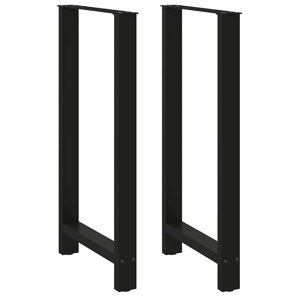 Sofabordben 2 stk. 60x(110-111) cm stål sort