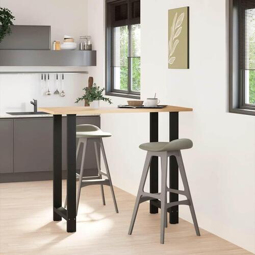 Sofabordben 2 stk. 60x(110-111) cm stål sort