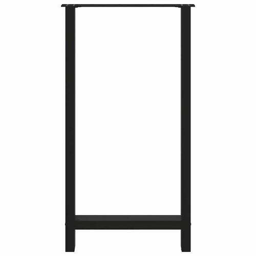 Sofabordben 2 stk. 60x(110-111) cm stål sort