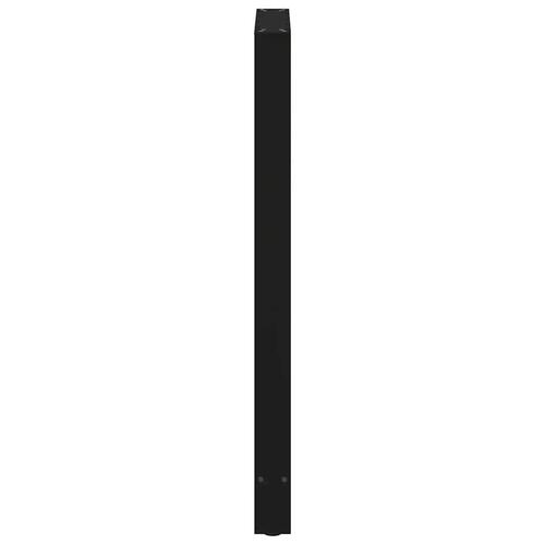 Sofabordben 2 stk. 60x(110-111) cm stål sort