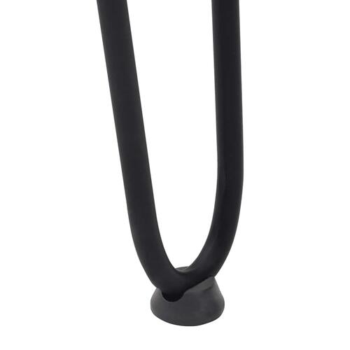 Hårnåle bordben 4 stk. 72 cm massivt stål sort