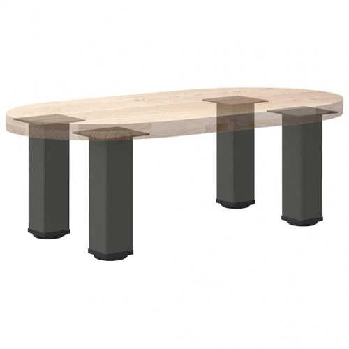 Sofabordsben 4 stk. antracit 42-44 cm stål