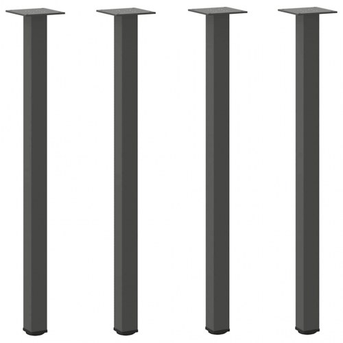 Bordben 4 stk. antracit 72-74 cm stål