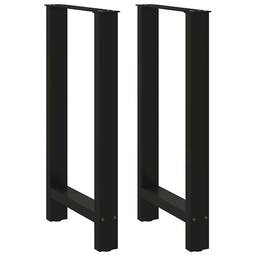 Sofabordben 2 stk. 40x(90-91) cm stål sort